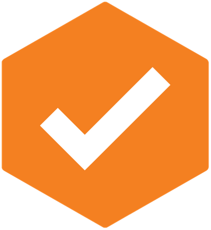 Orange Tick Icon