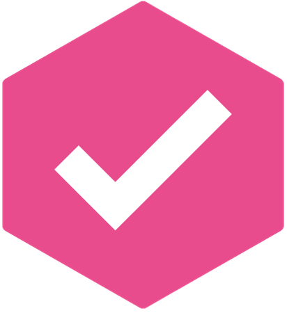 Pink Tick Icon